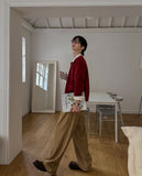 Contour two pintuck wide slacks