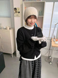 Oyui Color Round Basic Knit Cardigan