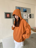 [unisex] Riel half-zip-up string hood anorak