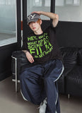 Film Lettering Oversized Short Sleeve T-shirt