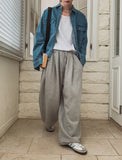 Luffy 23-embroidered wide sweatpants