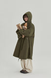[BAONHAUS] Rubein Over Hood Long Field Jacket