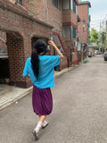 Mafu Balloon Shirring Midi Skirt