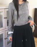 Reker Race Button Sleeveless Layered T-shirt