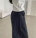 Cooling Summer Cut Tencel Banding Long Wide Cotton Pants