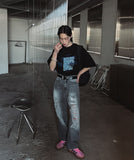 System Printing Over Short Sleeve Tee