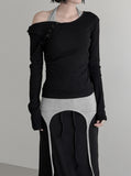 If Button One-Shoulder Off-Tee