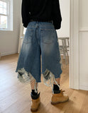 Chif Vintage Damage Bermuda Denim Pants