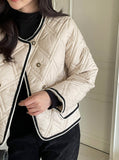 Mika Double Quilting Color Matching Short Padding Jacket