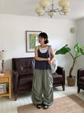Akem Nylon Banding Cargo Wide Pants