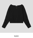 Bohem Stud Off-Shoulder Sweatshirt
