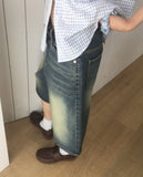 Tout Washed Wide Denim Bermuda Pants
