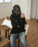 Davon Vintage Punching Damage V-Neck Knit