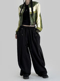Maxi wide washed pants