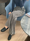 Anvel Belloa Corduroy Pintuck Wide Pants