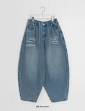 [unisex] Casa Denim Balloon Wide Banding Pants