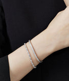 Essence Silver Square Channel Tennis Bracelet