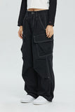 WIDE COTTON CARGO PANTS