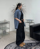 Ietan Slap Balloon Denim Pants