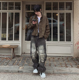Roku Pintuck Cargo Denim Pants