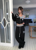 Kase Number Hood Zip-Up Pants Training Set