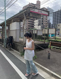 Fuwa Wash Denim Wide Pants