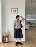 Cocuna Banding Cotton Cargo Midi Skirt