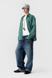 studded denim roll-up pants