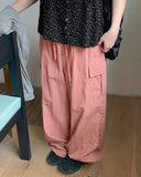 [unisex] Tenjo Color Banding Nylon String Cargo Pants