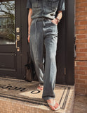 Terne semi wide denim pants