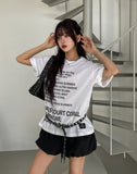 Slog lettering printing short sleeve