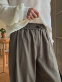 Early linen pintuck banding slacks