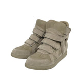 Cow Suede Velcro Strap High Top