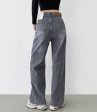 Banding Span Wide Denim Pants