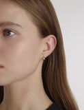 Champagne Full Moon Silver Mary Bowl Earrings