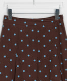 Fiila Vintage Dot Pleated Midi Skirt