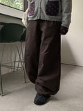 [unisex] Kelper Embroidered Cotton Balloon Wide Pants