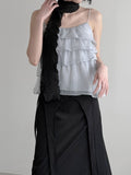 Flynn See-through Frill Tiered Blouse