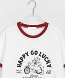 Delsha printing color matching ringer short sleeve tee