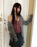 Nuri Ribbon Lace Rib Velvet Sleeveless