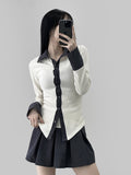 Ruckle Slim Collar Cardigan