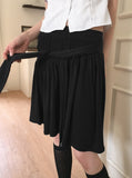 Moal Knot Tie Flare Midi Skirt