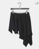 For Unbalanced Banding Layered Midi Skirt