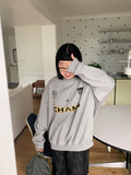 [unisex] Timk Sporty Printed Over Sweatshirt