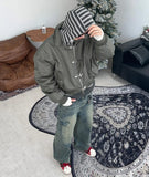 Lian Stripe Crop Hood Zip-Up