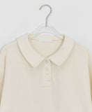 Melfi Waffle Shirring Collar Tee