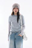 Viola wrinkle see-through T-shirt