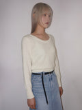 U-NECK CROP KNIT