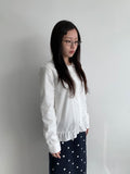 Lancer Round Collar Frill Blouse