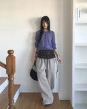 [Wool 20] Momen Alpaca Wool Knitwear Round Cardigan